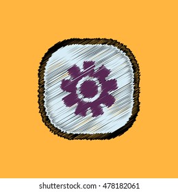 flat vector icon design collection  button music 