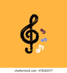 flat vector icon design collection  music note