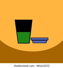 flat vector icon design collection  coffee to go