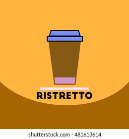 flat vector icon design collection  ristretto to go