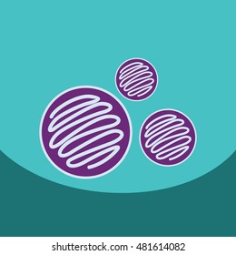 flat vector icon design collection  biscuits with jam