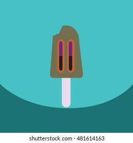 flat vector icon design collection  ice cream