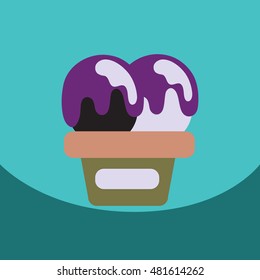 flat vector icon design collection  ice cream
