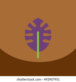 flat vector icon design collection  leaf of tree