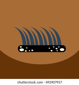 flat vector icon design collection  grass and bush