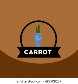 flat vector icon design collection  carrot emblem