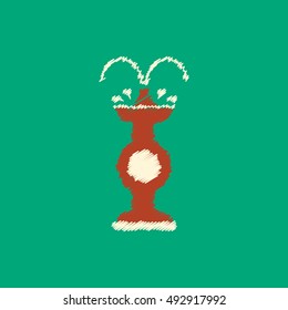 flat vector icon design collection chocolate fountain