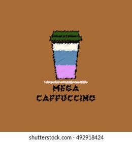 flat vector icon design collection  mega cappuccino
