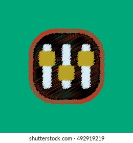 flat vector icon design collection  button music 