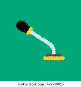 flat vector icon design collection  microphone in flat style