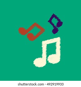 flat vector icon design collection  music note