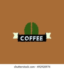  flat vector icon design collection  sign of coffee beans