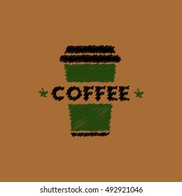  flat vector icon design collection  coffee to go