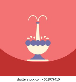 flat vector icon design collection  chocolate fountain