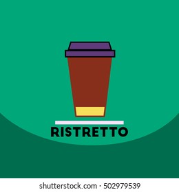 flat vector icon design collection  ristretto to go
