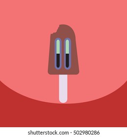 flat vector icon design collection  ice cream