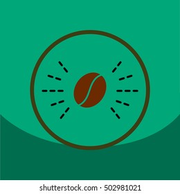 flat vector icon design collection  shiny coffee beans