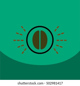 flat vector icon design collection  shiny coffee beans