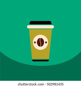  flat vector icon design collection  coffee to go