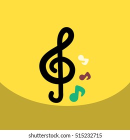 flat vector icon design collection music note