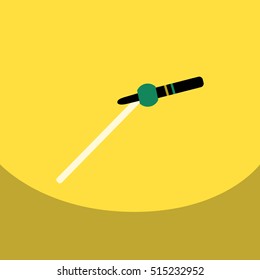 flat vector icon design collection microphone in flat style