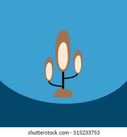 flat vector icon design collection tree silhouette