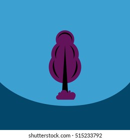 flat vector icon design collection tree silhouette