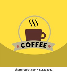 flat vector icon design collection cup of hot coffee