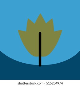flat vector icon design collection leaf of tree