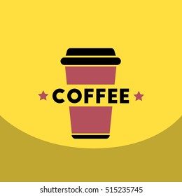  flat vector icon design collection coffee to go.  Flat icon coffee to go