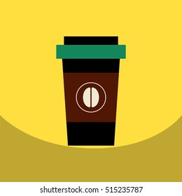  flat vector icon design collection coffee to go