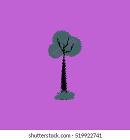 flat vector icon design collection tree silhouette