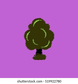 flat vector icon design collection tree silhouette