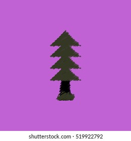 flat vector icon design collection tree silhouette