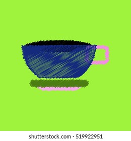 flat vector icon design collection cup of tea