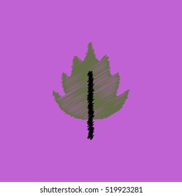 flat vector icon design collection leaf of tree