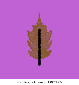 flat vector icon design collection leaf of tree