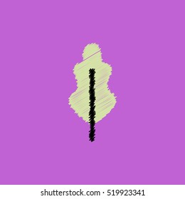 flat vector icon design collection tree leaf