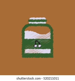 flat vector icon design collection jam in jar