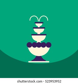 flat vector icon design collection chocolate fountain