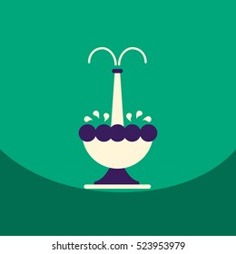 flat vector icon design collection chocolate fountain