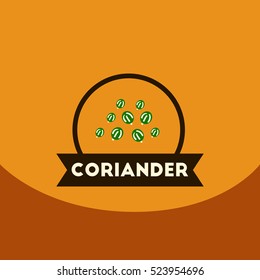 flat vector icon design collection Kitchenware seasoning coriander