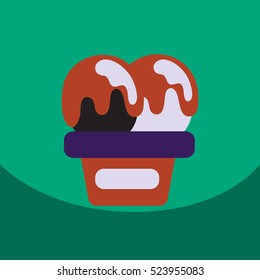 flat vector icon design collection ice cream 