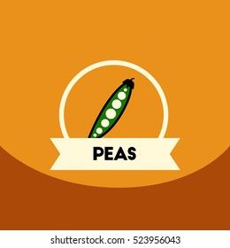 flat vector icon design collection peas emblem