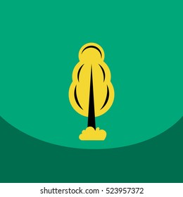 flat vector icon design collection tree silhouette