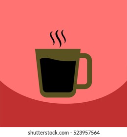 flat vector icon design collection cup of hot coffee