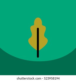 flat vector icon design collection tree leaf