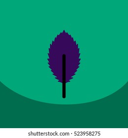 flat vector icon design collection leaf of tree
