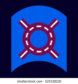 flat vector icon design collection road junction