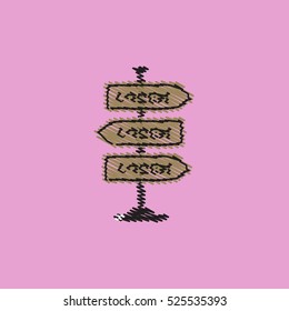 flat vector icon design collection road sign